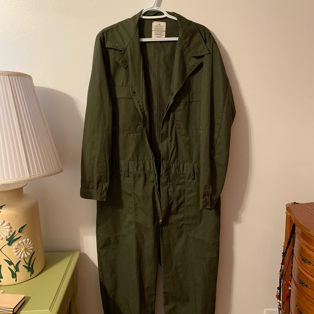 Vintage Olive Drab Coveralls